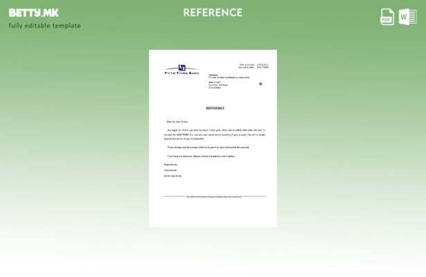 Референтен шаблон за затворање на петтата трета банка на САД во модерен стил